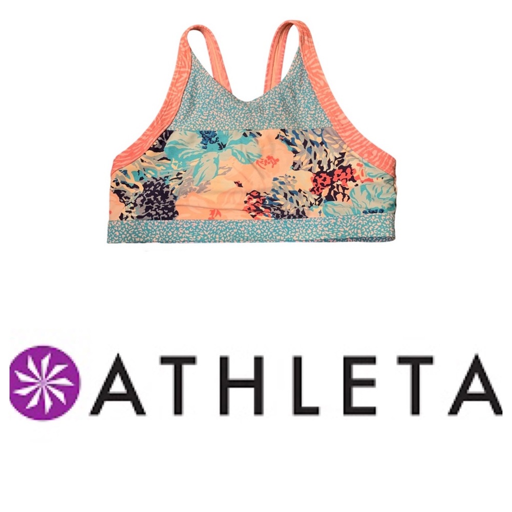 Athleta girls xxl (16) sports bra bralet pinks and blues or women’s xxs